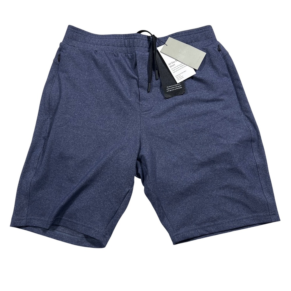 Public Rec All Day Every Day Short Mens 32 Blue Heathered Stretch Performance